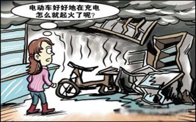 嚇?biāo)辣緦殞毩?，半夜在家充電的電動車竟然著火? class=